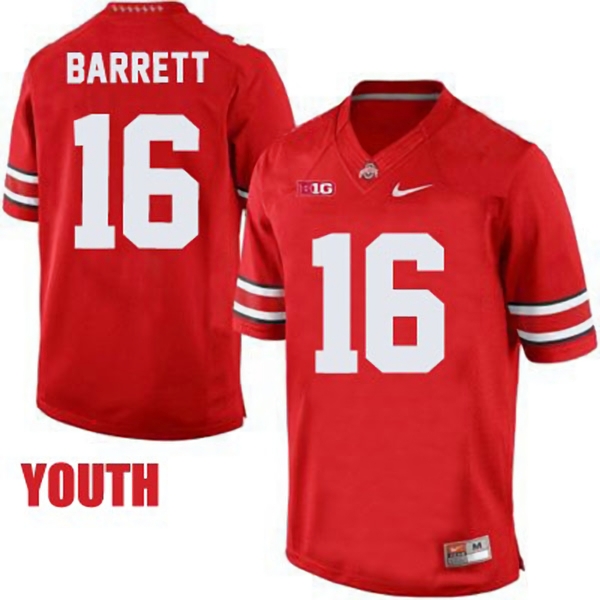 Ohio State Buckeyes Youth NCAA J.T. Barrett #16 Red College Football Jersey GXN7449QP
